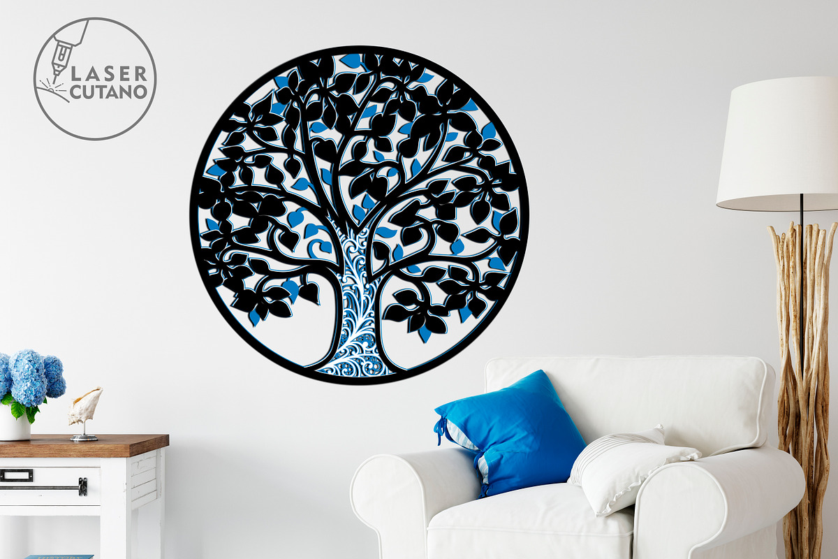 Tree Onelayer Template, Wall Decor, a Templates & Theme by LaserCutano (Photo 6 of 6)