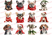 Quirky Christmas Dogs Clipart, an Illustration by DreamCafeArt (Thumbnail 4 of 6)
