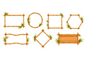 Set of bamboo frames with tropical, an Object Illustration by ZinetroN (Thumbnail 1 of 3)