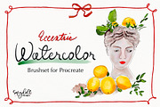Eccentric Watercolor for Procreate, a Brush Add-On by Sofydoll Designs (Thumbnail 1 of 8)