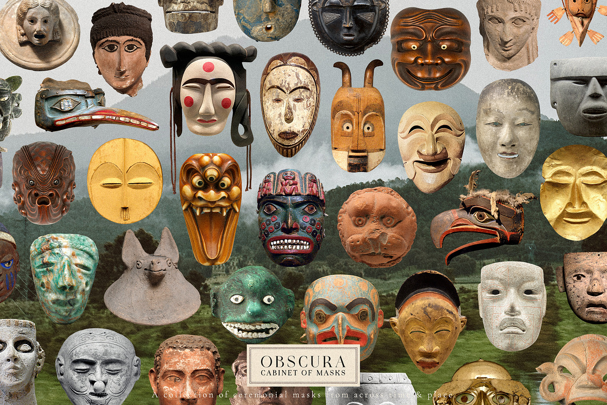 Obscura: Cabinet of Masks PNG Files, an Object Graphic by Dina Mae (Photo 8 of 11)