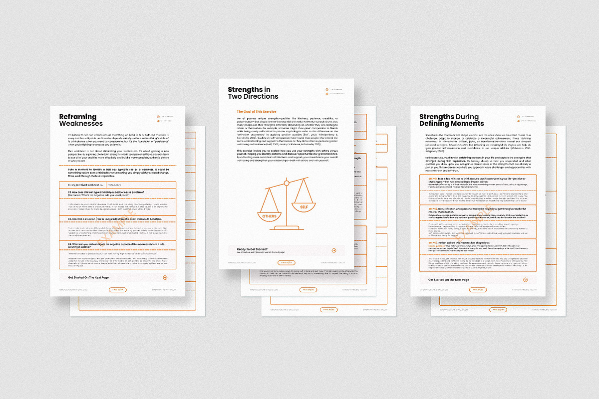 Strengths Discovery Workbook, a Templates & Theme by AndrewPixel (Photo 6 of 9)