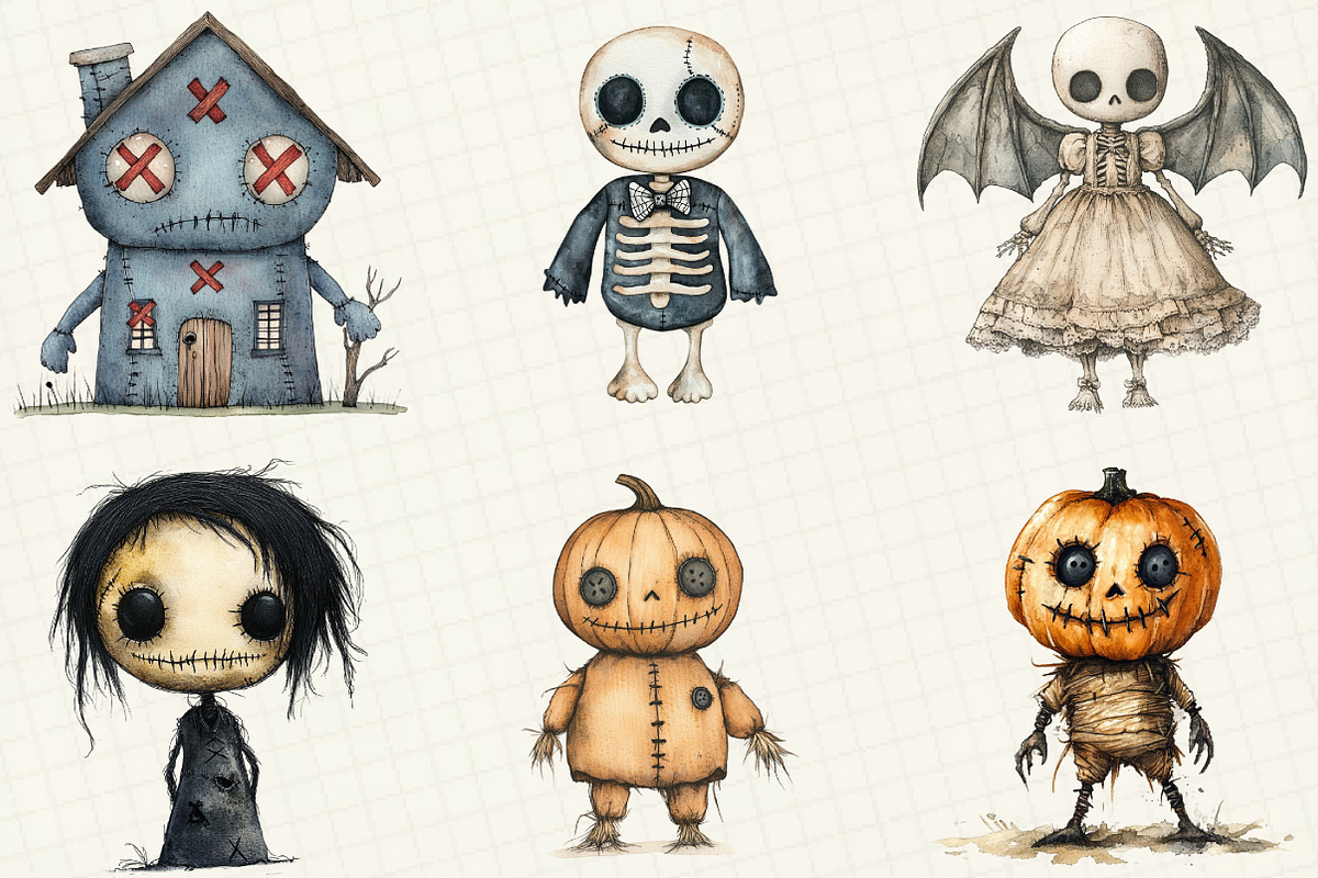 Halloween Voodoo Doll Clipart, an Illustration by OK Design (Photo 5 of 5)