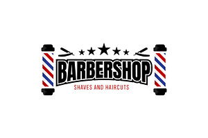 barbershop logo illustration, a Branding & Logo Template by Dyn Studio