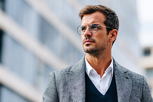 Confident stylish businessman wear, a Business Photo by MistyDay