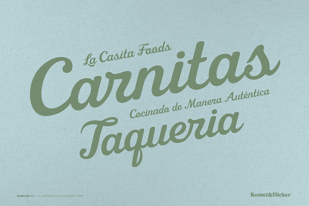 Marchetti - A Vintage Style Script, a Script Font by Komet & Flicker (Photo 14 of 15)