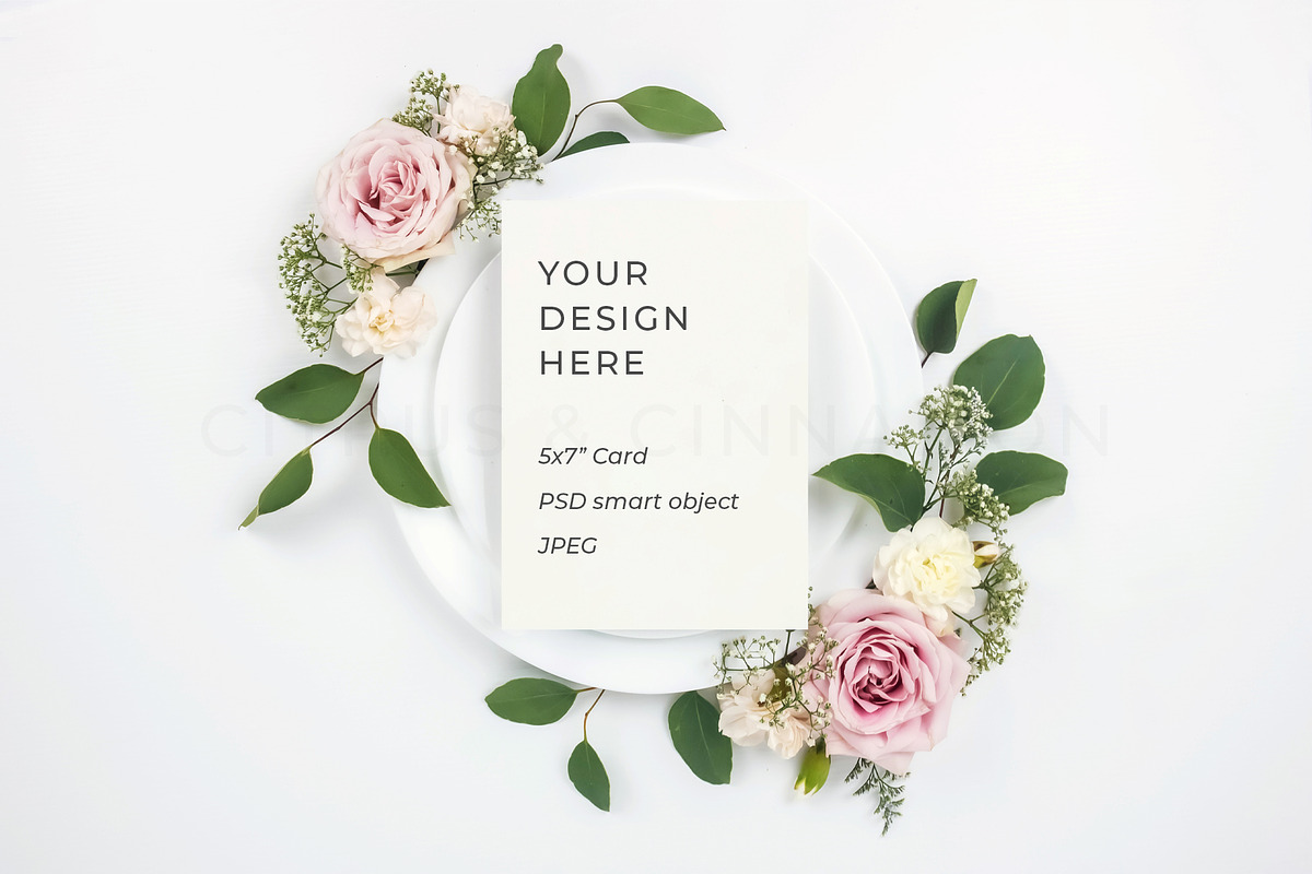 Wedding Menu Mock Up 0573, a Print Template by Citrus and Cinnamon