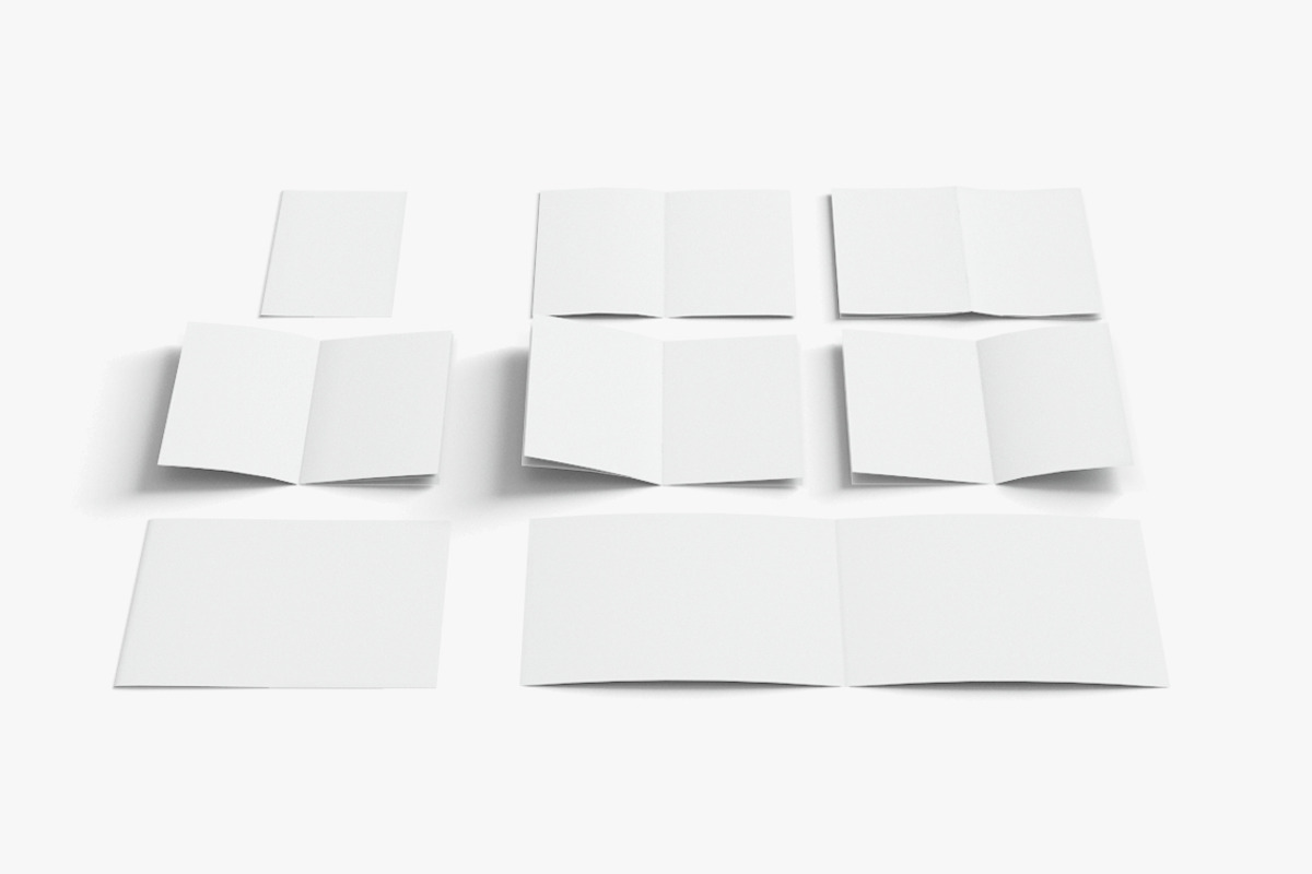 8 White Booklets Flyers 3D Model, an Object 3D Model by rebrandy (Photo 2 of 7)