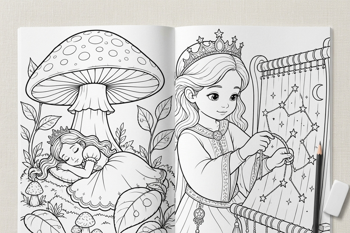 Magical Princess Coloring Book Vol43, a Person Illustration by ikarifq shop (Photo 3 of 7)