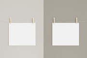 Poster and Pegs Mockup Horizontal, a Mockup by HALFTOUNE (Thumbnail 3 of 4)