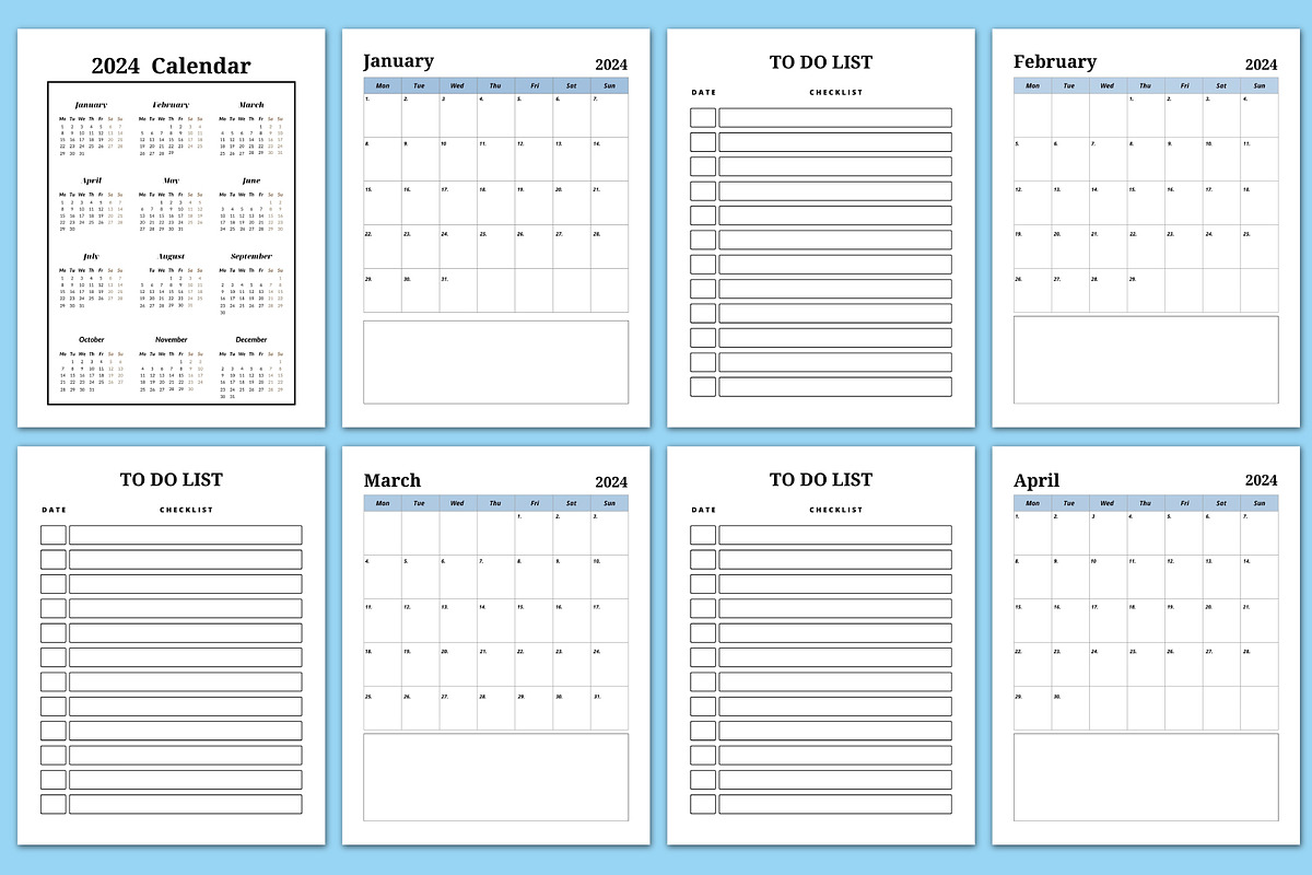 Editable 2024-2028 Monthly Planner, a Stationery Template by Designmela01 (Photo 2 of 6)