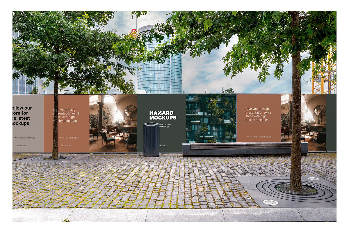 Outdoor Hoarding Mockup Bundle, an Advertising Mockup by HAZARD MOCKUPS (Photo 10 of 12)