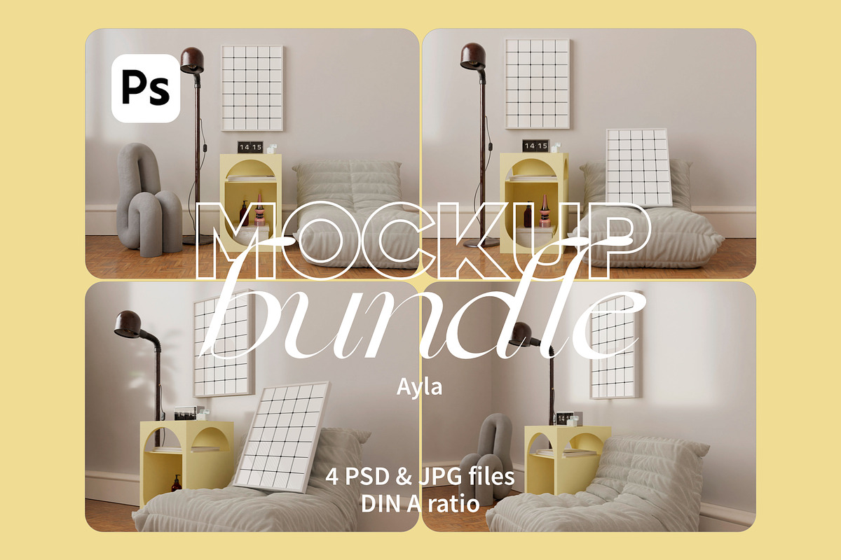 Interior & Frame Mockup Set AYLA, a Household Mockup by Bonumo (Photo 1 of 8)