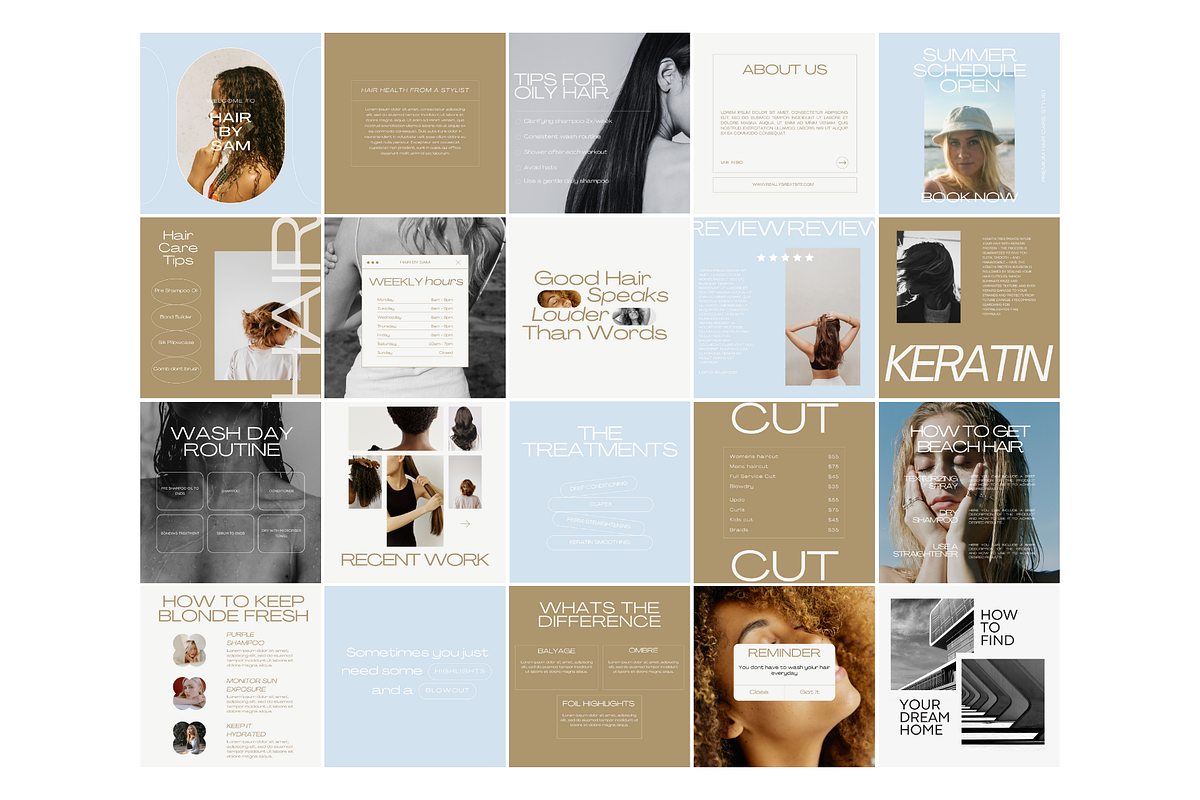 Hair Stylist/Salon Template Bundle, a Social Media Template by digitaldispositions (Photo 4 of 8)