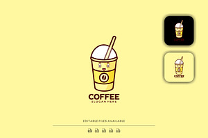 Coffee Mascot Cartoon Logo