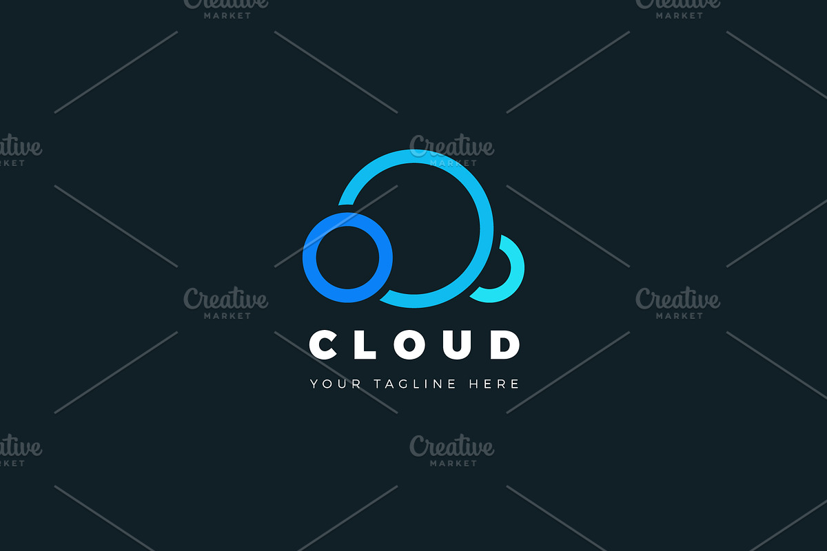 Cloud minimalist vector logo, a Branding & Logo Template by Magda (Photo 1 of 3)