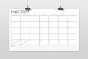 2027 8.5 x 14 Inch Calendar Template, a Stationery Template by Running With Foxes (Thumbnail 2 of 5)