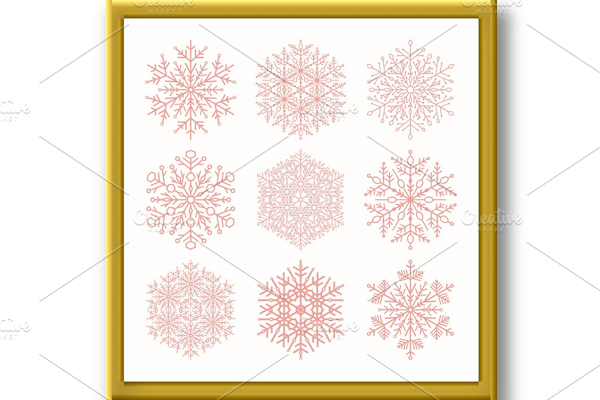 Set of Round Vector Snowflakes With, a Graphic by FineArtStudio (Photo 2 of 3)