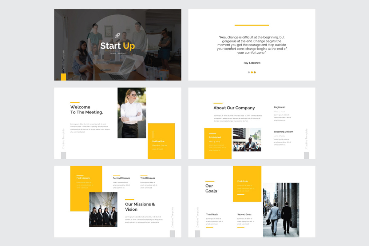 START UP - Keynote Template, a Presentation Template by Shafura