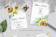 SALE. Sunflower Wedding Suite, an Invitation Template by Nebbia (Thumbnail 6 of 6)