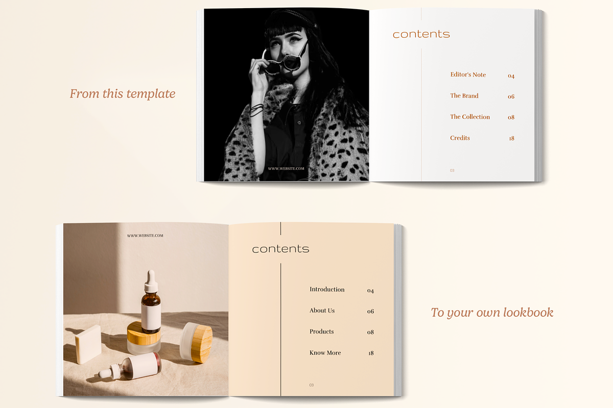 Square Minimalist Lookbook Magazine, a Magazine Template by Creatif Foundry (Photo 7 of 8)