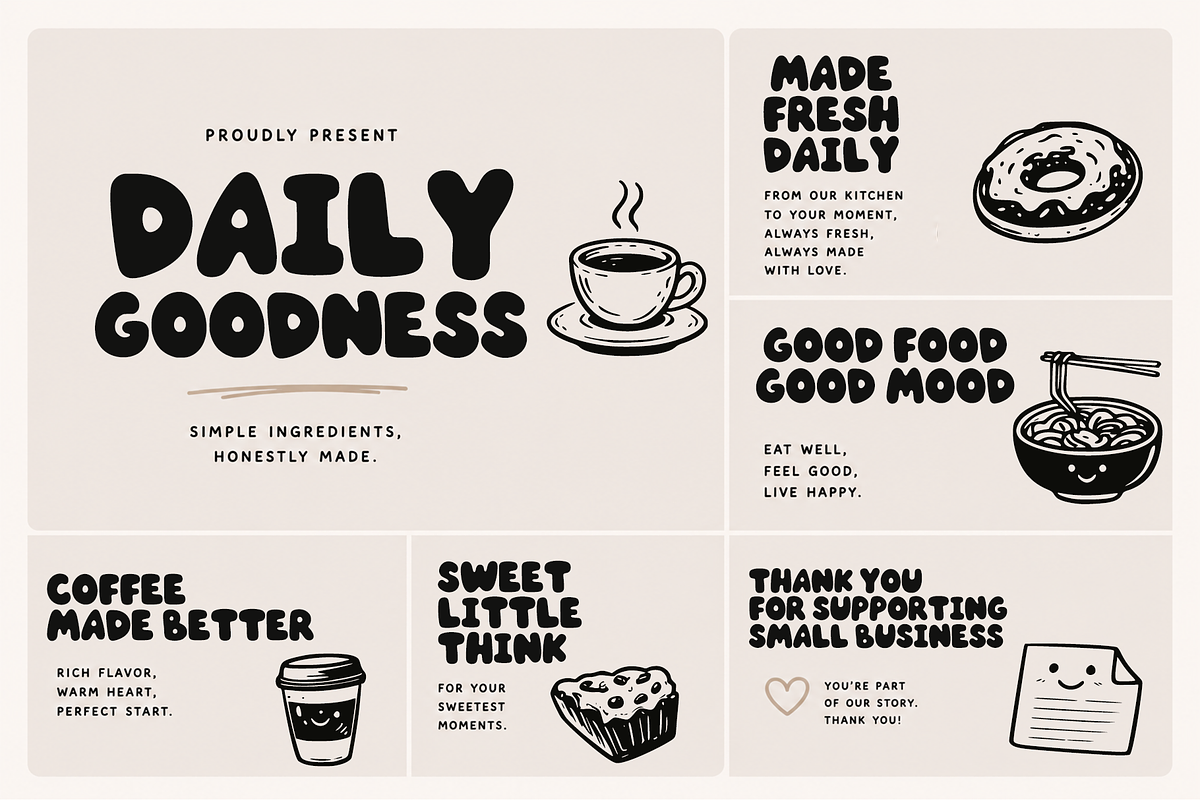 Bubble Bean, a Sans Serif Font by cocodesign (Photo 7 of 7)