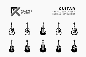 Guitar Icon Vector, an Icon by Akatype Studio