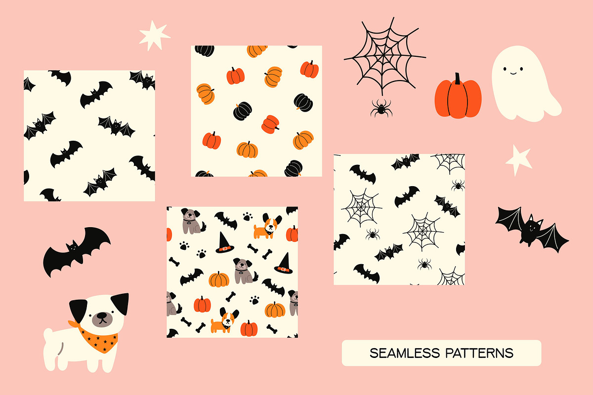 Happy Dog Halloween, an Animal Illustration by EltaMaxArt (Photo 4 of 6)