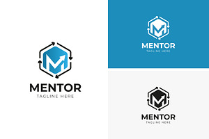 Mentor M Letter Logo