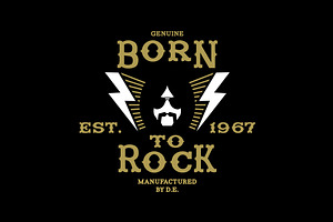 Vintage Label Born To Rock