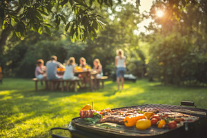 Garden barbecue with loved ones, a Photo by Pavel_design