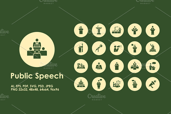 Public Speech Simple Icons