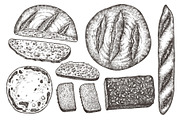 Baked Bread Vector Illustrations, a Food Illustration by Lubov Illustrations Shop (Thumbnail 4 of 7)