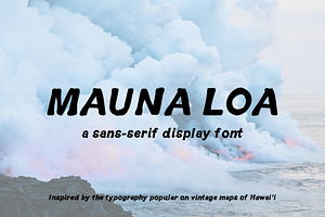 Vintage Hawaiian Font: Mauna Loa, a Sans Serif Font by Midnight Grim