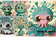 Cute Aliens, a Decorative Illustration by Digital Art Creations (Thumbnail 4 of 7)