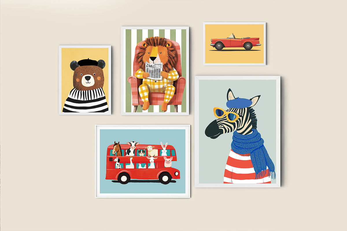 Boys Nursery Room Print Bundle, a Background Graphic by Artemsky (Photo 4 of 22)