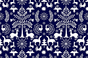 Otomi Style Winter Pattern