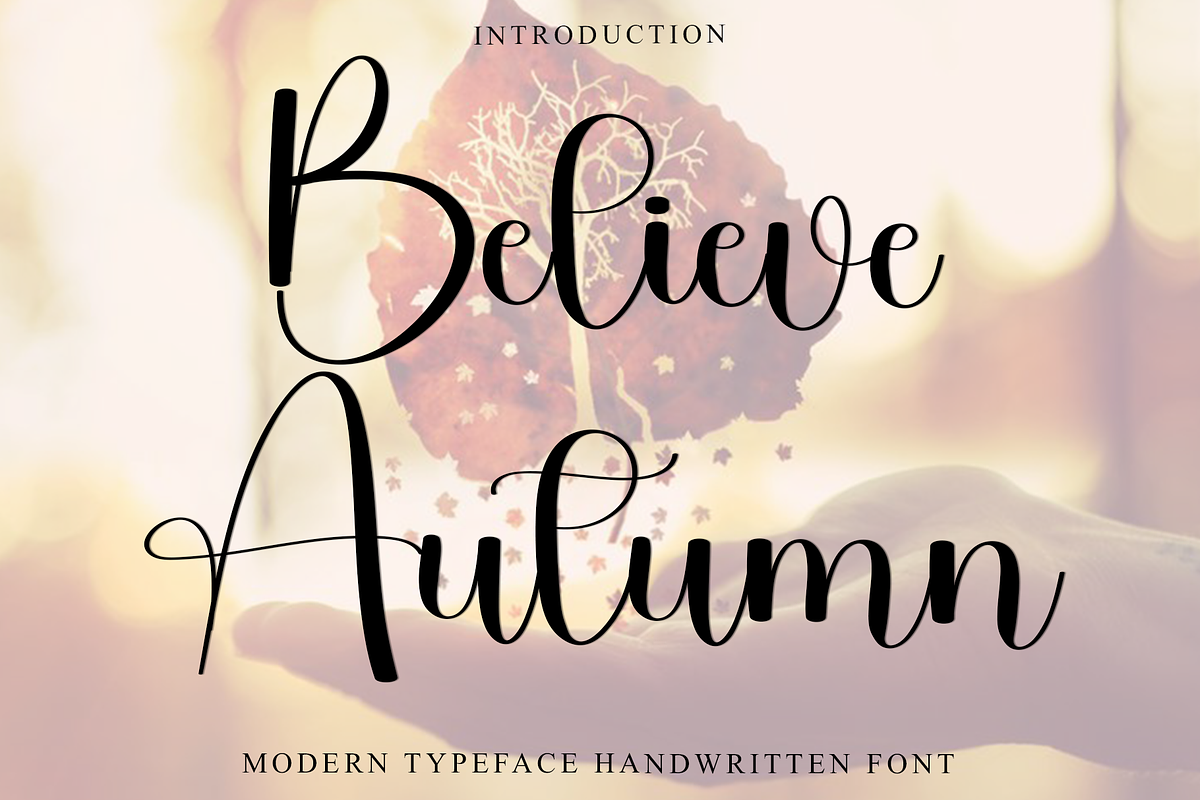 Believe Autumn, a Handwritten Font by InermediaSTUDIO (Photo 1 of 8)