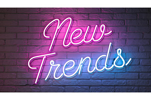 Neon sign displaying the phrase New, an Illustration by tilialucida