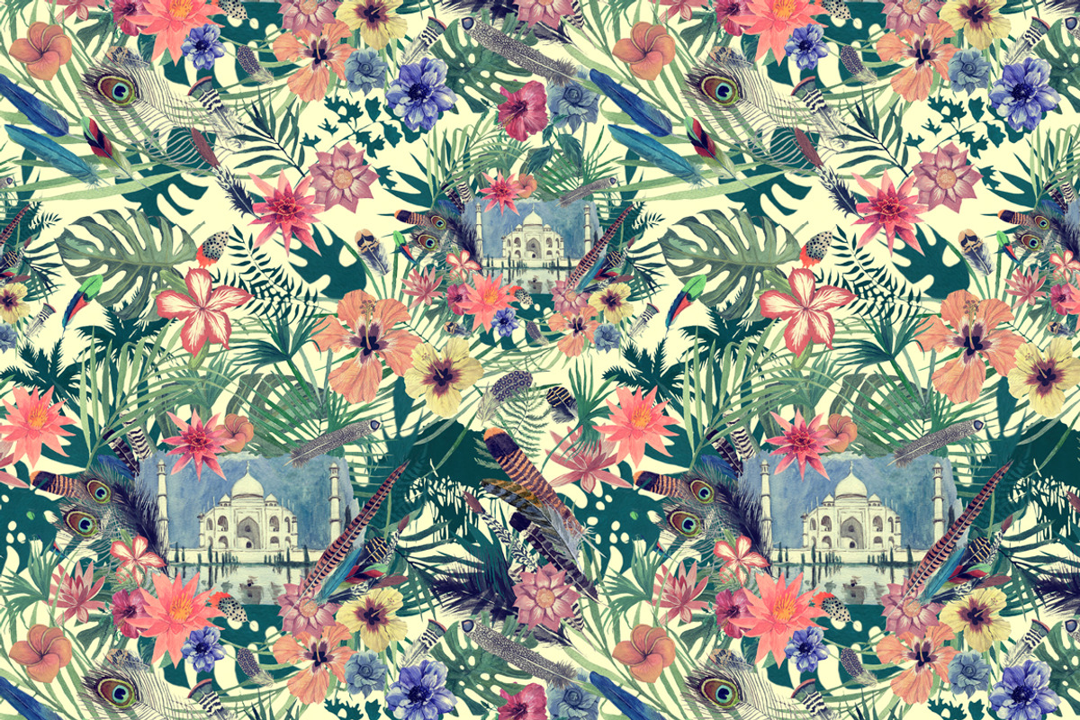 Vintage India 2. Pattens psd. Set 4., a Pattern Graphic by Purple Sky ...