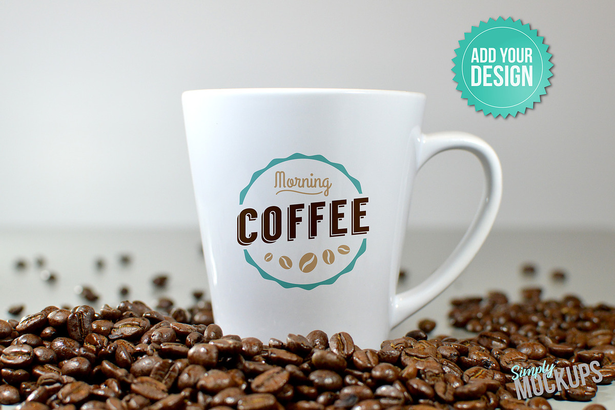 12oz Latte Mug Mockup - 1 Sided, a Cups & Container Mockup by Simply Mockups (Photo 2 of 2)