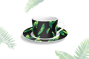 Banana Leaves. Tropical Pattern.