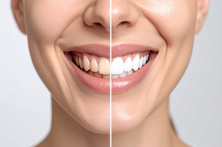 Before-and-after photo composition of a dental whitening treatme, a Health & Medical Photo by DanFLCreativo