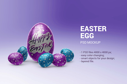 Easter eggs mockup