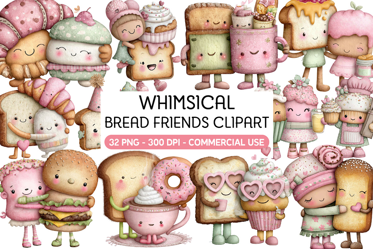 Bread Friends Clipart, an Illustration by Daily.Designs (Photo 1 of 7)
