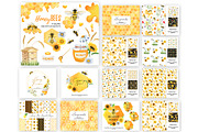 Honey Bee Watercolor Bundle, an Animal Illustration by Lemon design (Thumbnail 1 of 10)