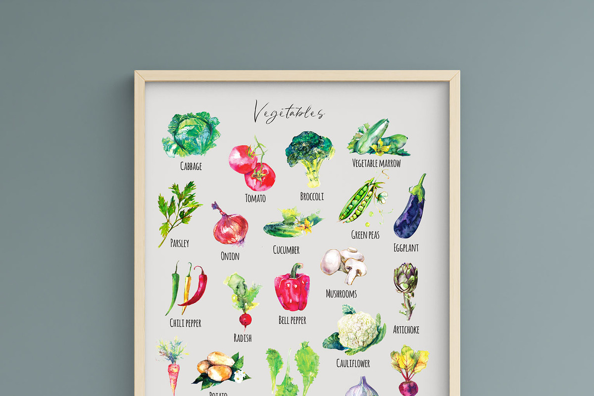 Vegetables activities for kids, a Food Illustration by ArtSpotVeronika (Photo 3 of 6)