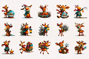 Christmas Reindeer Magic, a Seasonal Illustration by CreationArt (Thumbnail 4 of 7)