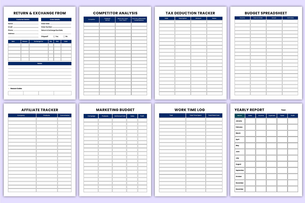 Business Operations Organizer Canva, a Stationery Template by Mustafiz (Photo 5 of 7)