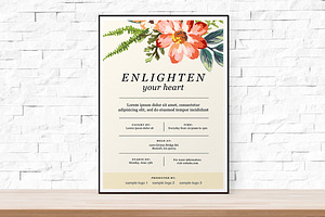 Floral Event Flyer Template PSD